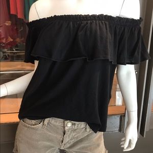 Current/Elliott off shoulder ruffle tee